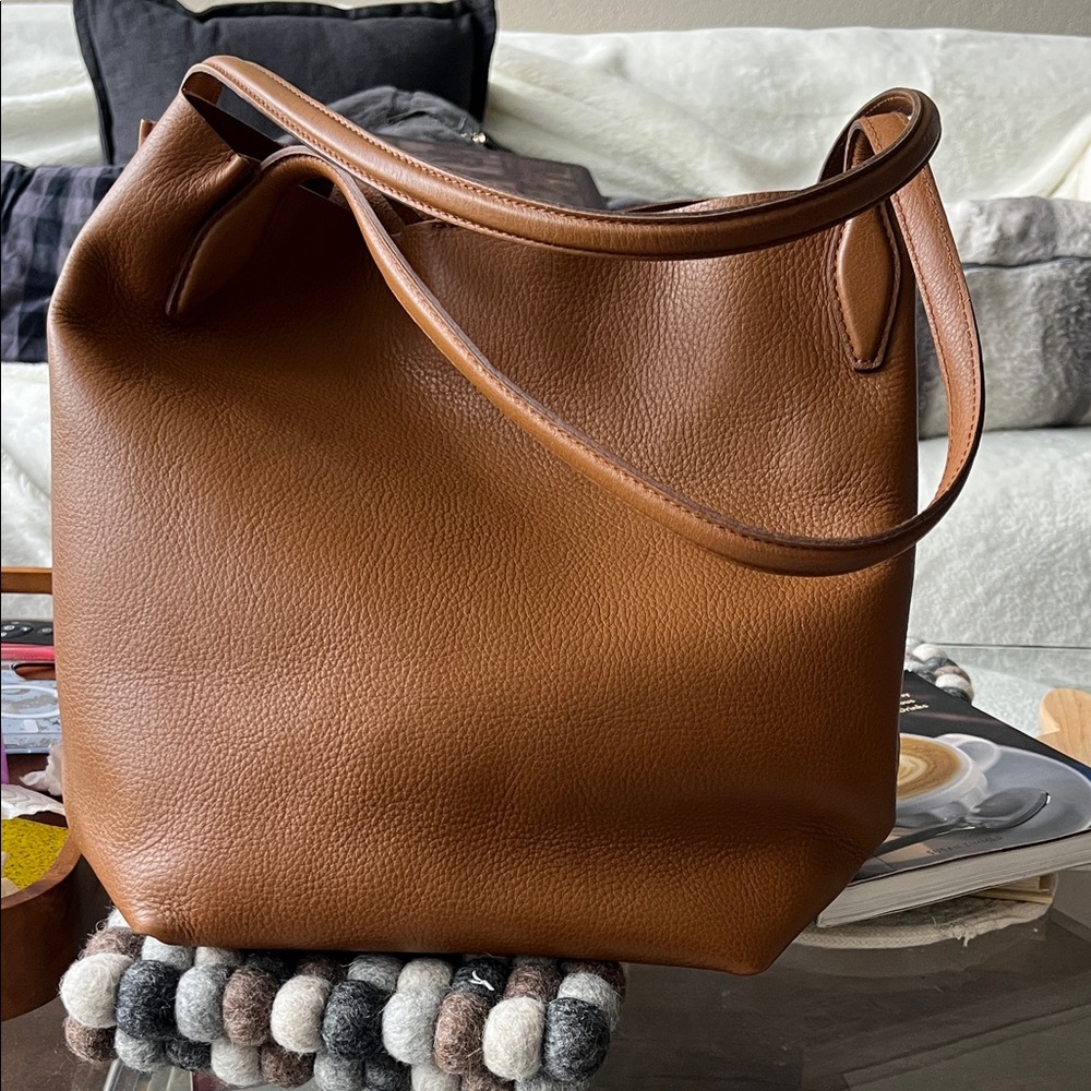 Madewell cognac Leather Shoulder Tote Bag